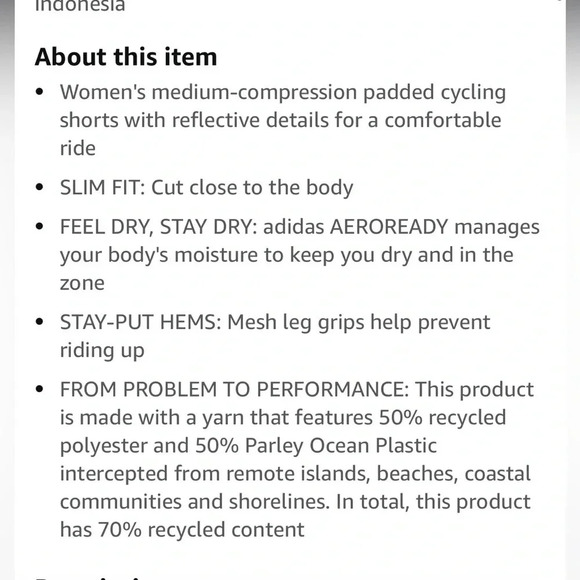 ADIDAS 1X CYCLING CICLISMO LEGGING SHORTS PADDED TIGHTS AEROREADY NWT - Picture 11 of 12